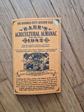 Vintage Baer's Agricultural Almanac for the Year 1982